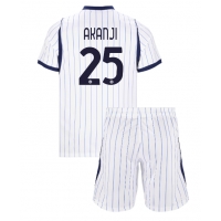 Camiseta Inter Milan Manuel Akanji #25 Segunda Equipación Replica 2026-27 para niños mangas cortas (+ Pantalones cortos)